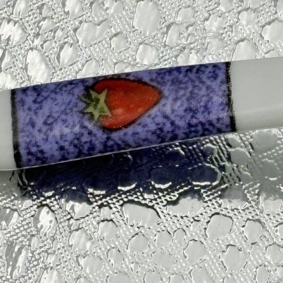 Hand-Painted Fruit-Themed Porcelain Jam Jar With Lid & Spoon‎ Set By MSC Berries - Picture 13 of 16